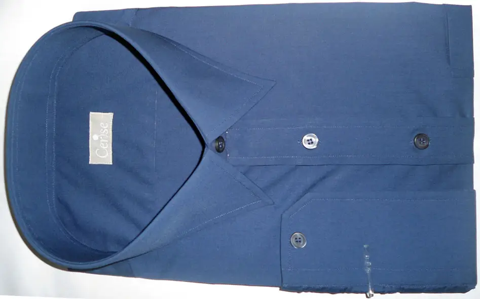 custom men's blue dress shirt