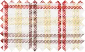 Red/Golden/Brown/White Plaids, 2Ply  Cotton