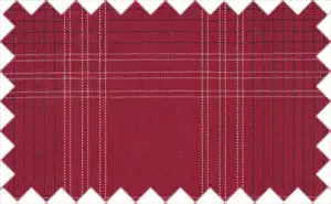 White/Black/Burnt Umber Red Plaids, 60% Cotton, 40% Polyester - Summer fabric