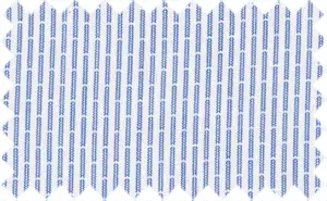Wild Blue/White Textured Stripes, 2Ply Cotton/Polyester Blends