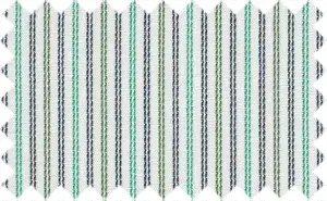 Oxford Blue/Como & Jungle Green Stripes, Cotton/Polyester Blends