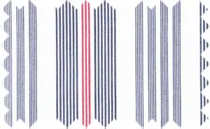 Midnight Blue/Torch Red/White Stripes, 100% Cotton