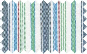 Smalt Blue/Deep Sky Blue/Light Green/Falu Red/White Stripes, Cotton/Polyester Blends