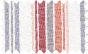 Falu Red/Dark Salmon/Rock Blue Stripes, 100% Cotton