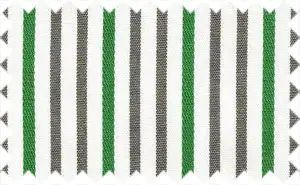 Forest Green/White/Black Stripes, 100% Cotton