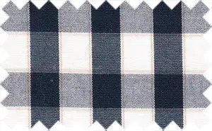 Catalina Blue/White/Tan Gingham Checks, 100% Cotton