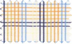 Multi Colored Plaids, 100% CottonrnMidnight Blue/Cornflower Blue/Golden Glow/Neon Carrot/Light Yellow Plaids