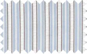 Perano Blue/White/Black Stripes, 100% Cotton