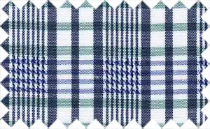 Prussian Blue/Navy Blue/Chill Blue Checks, Cotton/Polyester Blends