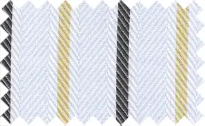 Goldenrod/Black/White Textured Stripes, 75% Cotton, 25% Polyester