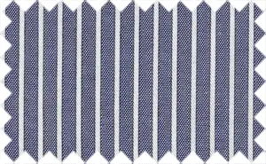 Midnight Blue/Black/White Pinpoint Stripes, 100% Cotton