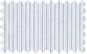 Cornflower Blue/Black/White Stripes, 2Ply 100% Cotton