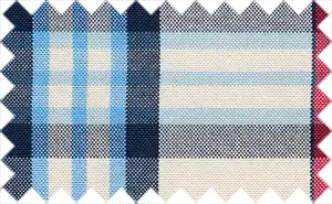 Cornflower Blue/Cardinal Red/Ivory/Black Checks, 2Ply Cotton