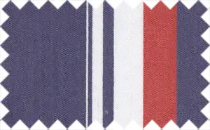 Blue Zodiac/Valencia Red/White Stripes, Cotton/Polyester Blends