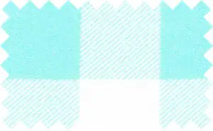 Pale Turquoise/White Checks, 100% Cotton