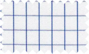 Midnight Blue/White Windows Pane Checks, 2Ply Supima Cotton