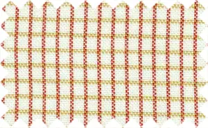 Venetian Red/Portica Yellow/White Checks, 100% Cotton