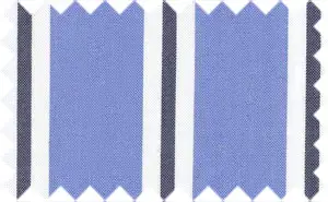 Midnight Blue/Cornflower Blue/White Stripes, Cotton/Polyester Blends