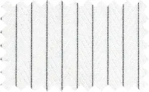 Black/Off White Pin Stripes, Cotton/Polyester Blends