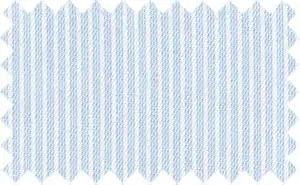 Pale Cornflower Blue/White 2Ply Stripes, 2Ply 100% Cotton