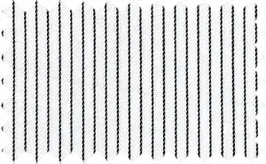 Black/Offwhite 2Ply Stripes, 2Ply Cotton/Polyester Blends