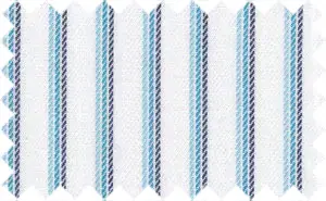 Midnight Blue/Cerulean Blue/Cornflower Blue Stripes, 100% Cotton