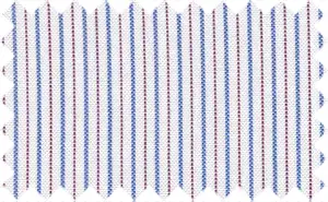 Royal Blue/Cherry Red/White 2Ply Pinpoint Stripes, 2Ply 100% Cotton