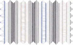 Blue/light brown/gray/white Searsucker Stripes, Cotton/Polyester Blends - Crepe/Searsucker