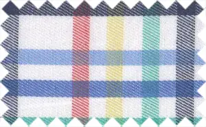 Midnight Blue/Royal Blue/Shamrock Green/Marigold Yellow Plaids, Cotton/Polyester Blends