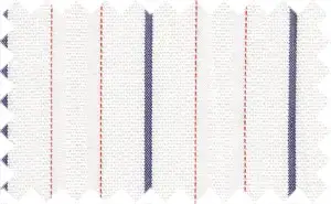 Midnight Blue/Red/White Textured Stripes, 100% Cotton