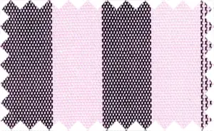 Rose Pink/Black Linen Pinpoint Stripes, 100% Cotton