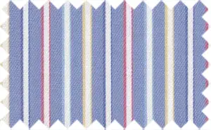 Perano Blue/Dark Pink/Royal Blue/Pale Cornflower Blue/Canary/White Linen Stripes, 100% Linen - Very Soft Feel