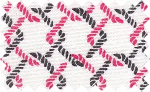 Radical Red/Black/White Pattern, Cotton/Polyester Blends