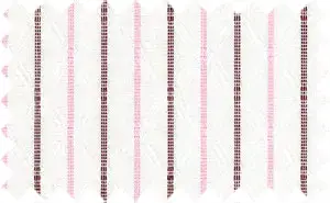Sanguine Brown/Classic Rose/White Textured Stripes, 100% Cotton
