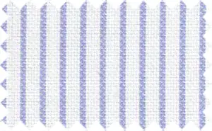 Perano Blue/White Oxford Stripes, Cotton/Polyester Blends