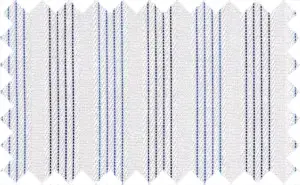 Persian Blue/Black/White 2Ply Textured Stripes, 2Ply 100% Cotton