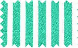 Caribbean Green/White Stripes, 100% Cotton - Breathable summer fabric