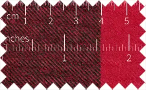 Fire Engine Red/Black Checks, 100% Cotton Flannel Checks
