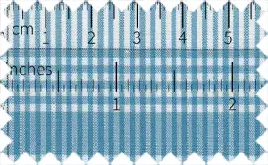 Pelorous/Black/White Checks, 100% Cotton