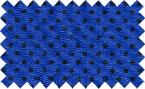 Black/Tory Blue Polka Dots, 100% Polyester