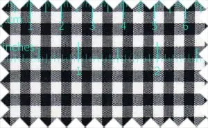 Black/White Checks, 100% Cotton