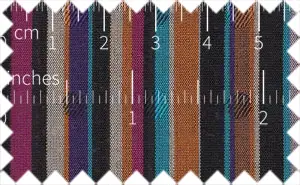Multi Colored Textured Stripes, 100% Cotton Medium Violet Red,Royal Purple,Tahiti Gold,French Lilac,Cerulean,Swiss Coffee,Black