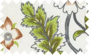 Metallic Copper/Yellow Green/Slate Gray/White Printed Pattern, 100% Polyester