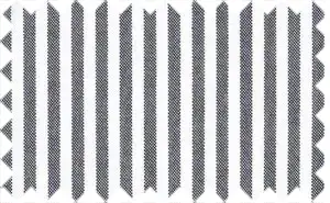 Dull Black/White Stretchable Stripes, Cotton/Polyester Blends