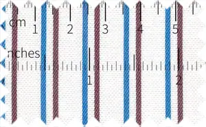 Boston Blue/Falcon Brown Stripes, 100% 2Ply  Cotton - Basket weave