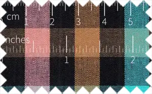Tussock/Bright Turquoise/Mauvelous Pink/Black Checks, 100% Cotton