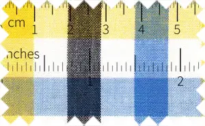 Havelock Blue/Bright Yellow/Black/White Checks, 100% Cotton