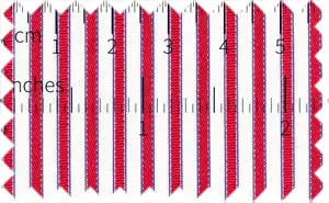 Cardinal/Persian Blue/White Stripes, Cotton/Polyester Blends
