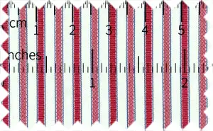 Maroon Red/Light Blue/White Stripes, Cotton/Polyester Blends