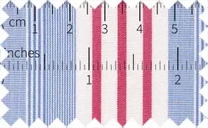 Portage Blue/Brick Red/White Stripes, 100% Cotton